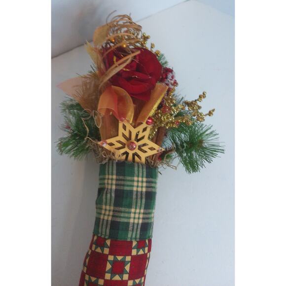 Vintage Handmade Christmas Stocking Country Cottage Shabby Chic - Picture 4 of 6